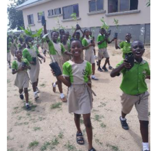 Tree planting at Our Good Mother School